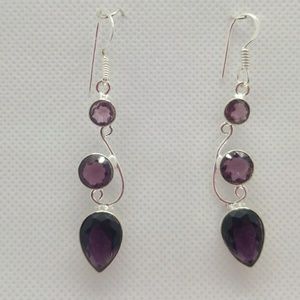 Amethyst sterling 925 earings